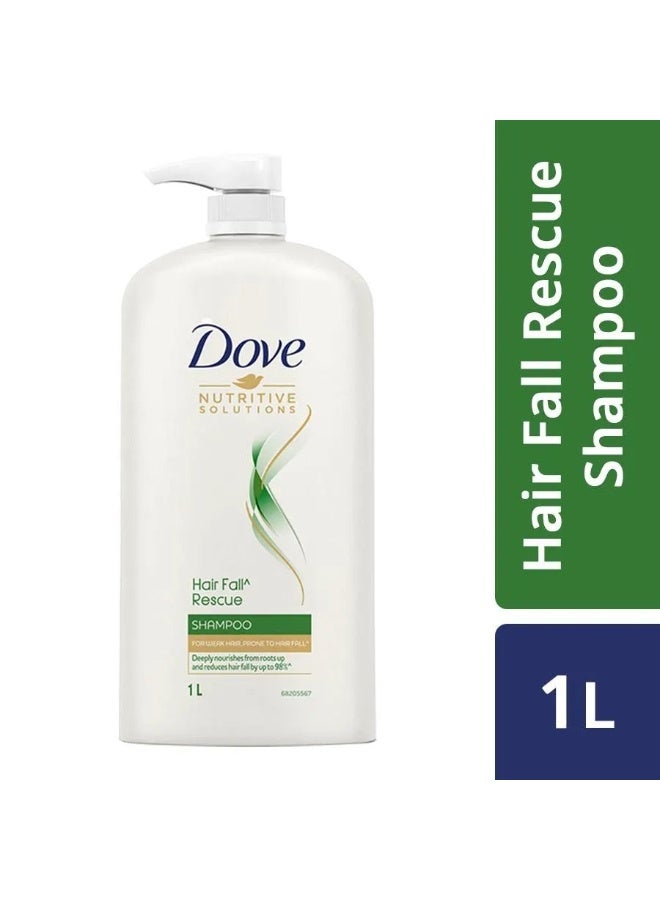 Dove Hair Fall Rescue Shampoo For Weak Hair Prone To Hairfall, Deeply Nourishes From Roots Up And Reduces Hair Fall By Up To 98%, 1 Ltr - Image 1